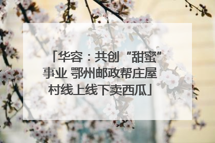 华容：共创“甜蜜”事业 鄂州邮政帮庄屋村线上线下卖西瓜