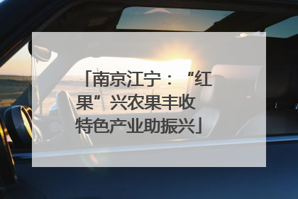 南京江宁：“红果”兴农果丰收 特色产业助振兴
