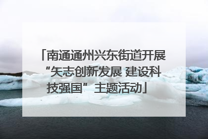 南通通州兴东街道开展“矢志创新发展 建设科技强国”主题活动