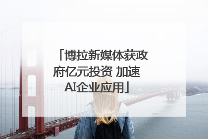 博拉新媒体获政府亿元投资 加速AI企业应用