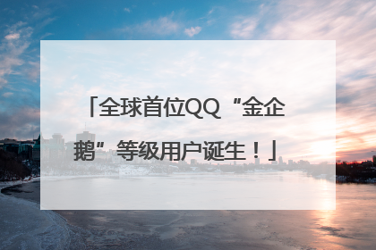 全球首位QQ“金企鹅”等级用户诞生！