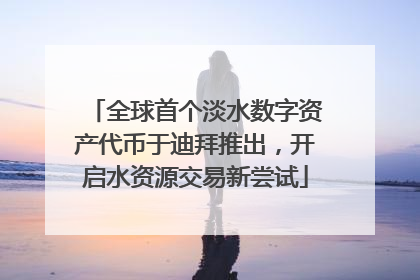 全球首个淡水数字资产代币于迪拜推出，开启水资源交易新尝试