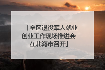 全区退役军人就业创业工作现场推进会在北海市召开