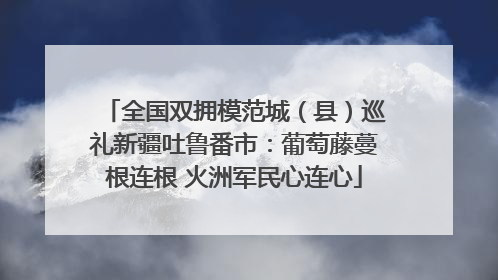 全国双拥模范城（县）巡礼新疆吐鲁番市：葡萄藤蔓根连根 火洲军民心连心