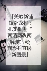 关岭新铺镇卧龙村：扎实推进“两清两改两治理” 绘就乡村宜居新图景