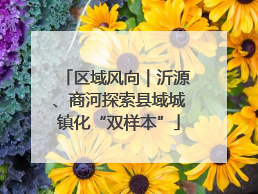 区域风向｜沂源、商河探索县域城镇化“双样本”