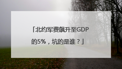 北约军费飙升至GDP的5%，坑的是谁？