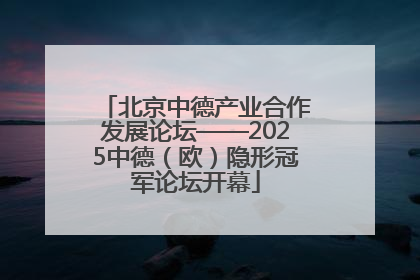北京中德产业合作发展论坛——2025中德（欧）隐形冠军论坛开幕