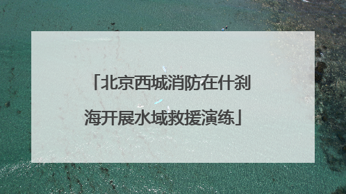 北京西城消防在什刹海开展水域救援演练