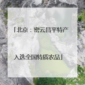 北京：密云昌平特产入选全国特质农品