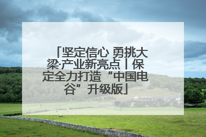 坚定信心 勇挑大梁·产业新亮点丨保定全力打造“中国电谷”升级版