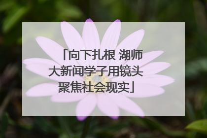 向下扎根 湖师大新闻学子用镜头聚焦社会现实
