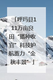 呼玛县111万亩良田“播种收官”科技护航蓄力“金秋丰景”