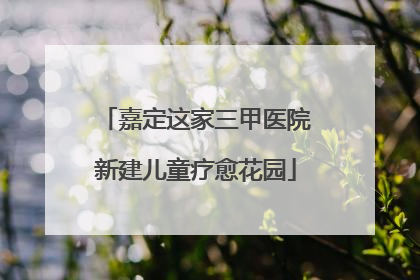 嘉定这家三甲医院新建儿童疗愈花园