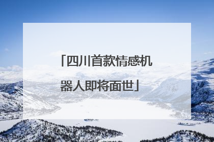 四川首款情感机器人即将面世