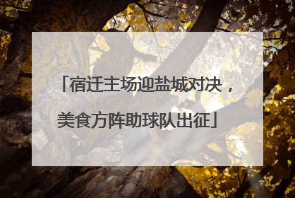 宿迁主场迎盐城对决，美食方阵助球队出征