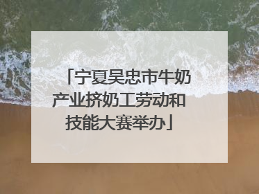 宁夏吴忠市牛奶产业挤奶工劳动和技能大赛举办