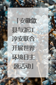 安徽歙县与浙江淳安联合开展世界环境日主题活动