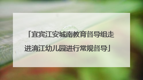 宜宾江安城南教育督导组走进淯江幼儿园进行常规督导