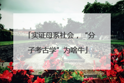 实证母系社会，“分子考古学”为啥牛