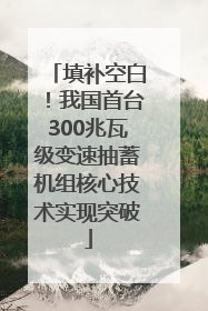填补空白！我国首台300兆瓦级变速抽蓄机组核心技术实现突破