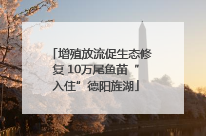 增殖放流促生态修复 10万尾鱼苗“入住”德阳旌湖