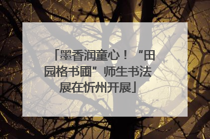 墨香润童心！“田园格书圃”师生书法展在忻州开展