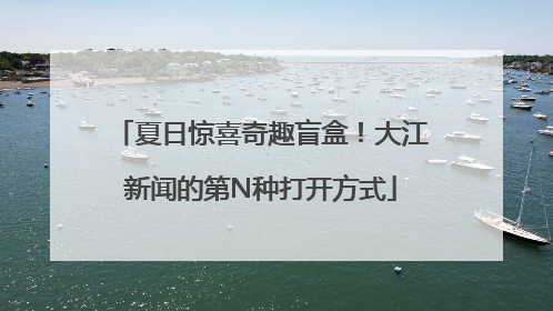夏日惊喜奇趣盲盒！大江新闻的第N种打开方式