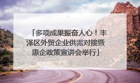 多项成果振奋人心！丰泽区外贸企业供需对接暨惠企政策宣讲会举行