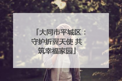 大同市平城区：守护折翼天使 共筑幸福家园
