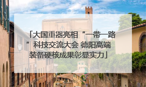 大国重器亮相“一带一路”科技交流大会 德阳高端装备硬核成果彰显实力