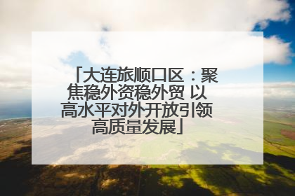 大连旅顺口区：聚焦稳外资稳外贸 以高水平对外开放引领高质量发展