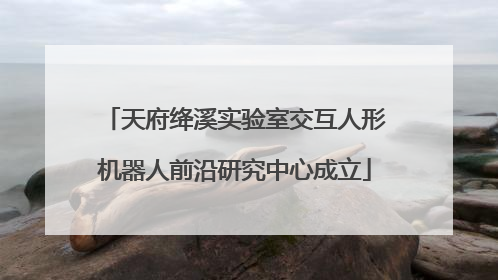 天府绛溪实验室交互人形机器人前沿研究中心成立