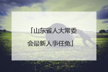 山东省人大常委会最新人事任免