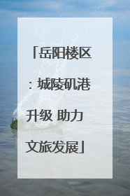 岳阳楼区：城陵矶港升级 助力文旅发展