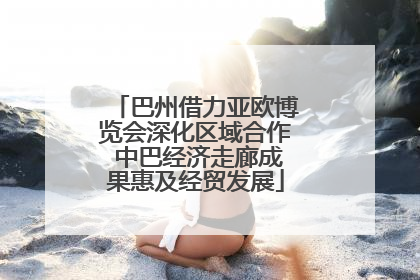 巴州借力亚欧博览会深化区域合作 中巴经济走廊成果惠及经贸发展