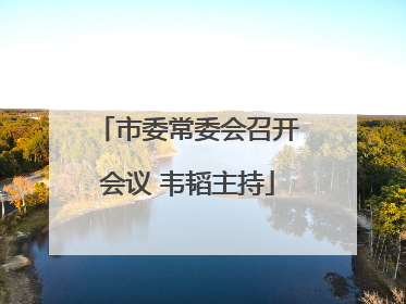 市委常委会召开会议 韦韬主持