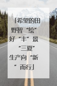 希望的田野智“绘”好“丰”景 “三夏”生产向“新”而行
