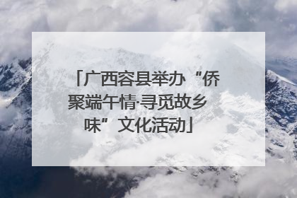 广西容县举办“侨聚端午情·寻觅故乡味”文化活动