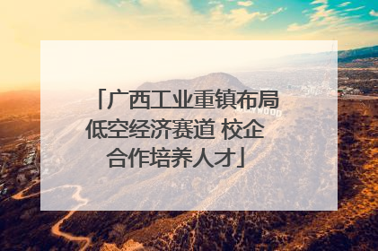 广西工业重镇布局低空经济赛道 校企合作培养人才