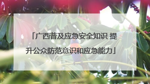 广西普及应急安全知识 提升公众防范意识和应急能力