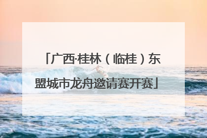 广西·桂林（临桂）东盟城市龙舟邀请赛开赛