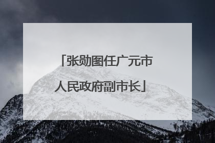 张勋图任广元市人民政府副市长