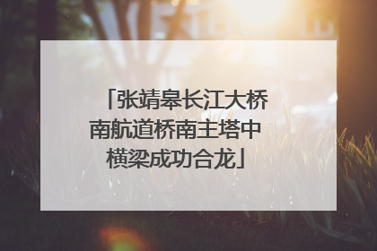 张靖皋长江大桥南航道桥南主塔中横梁成功合龙