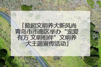 掀起文明养犬新风尚 青岛市市南区举办“宠爱有方 文明相伴”文明养犬主题宣传活动