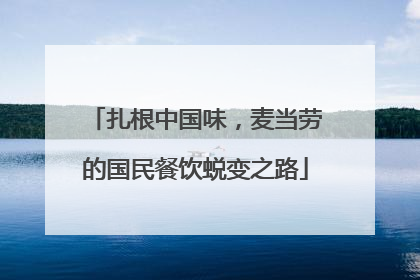 扎根中国味，麦当劳的国民餐饮蜕变之路