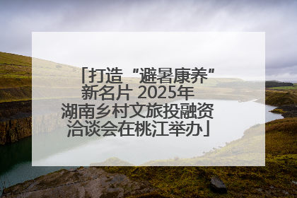 打造“避暑康养”新名片 2025年湖南乡村文旅投融资洽谈会在桃江举办