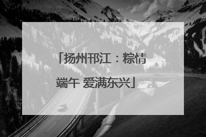 扬州邗江：粽情端午 爱满东兴