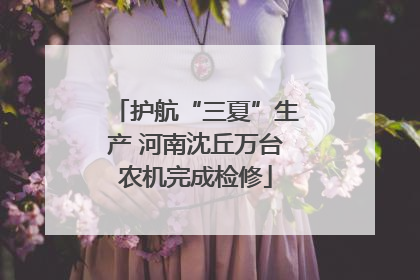 护航“三夏”生产 河南沈丘万台农机完成检修