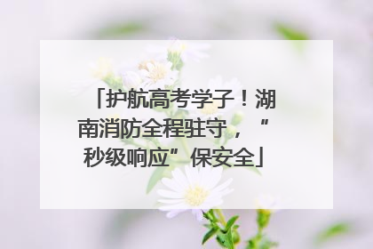 护航高考学子！湖南消防全程驻守，“秒级响应”保安全